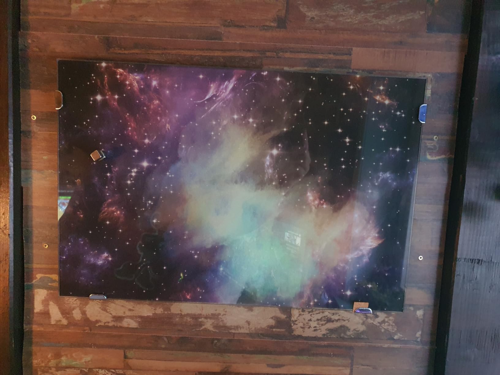 Banjado Magnettafel Glas Memoboard Nachthimmel 40x60 beschreibbar