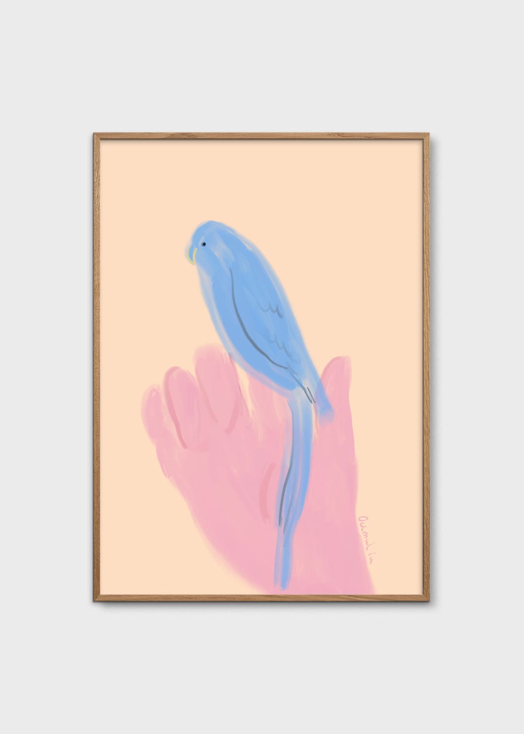 The Poster Club Art Prints Parrot in Hand Poster 30x40 Papagei