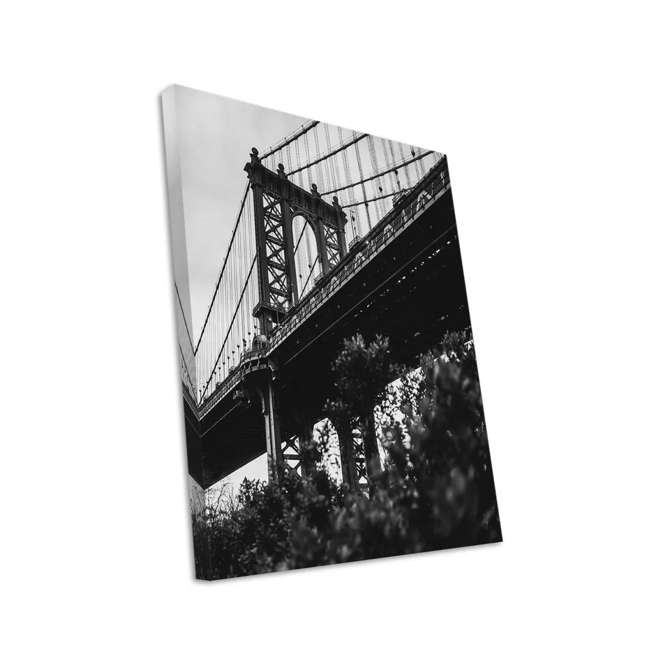 Hustling Sharks Wandbilder Brücke im urbanen Schatten Leinwand 105x70 cm