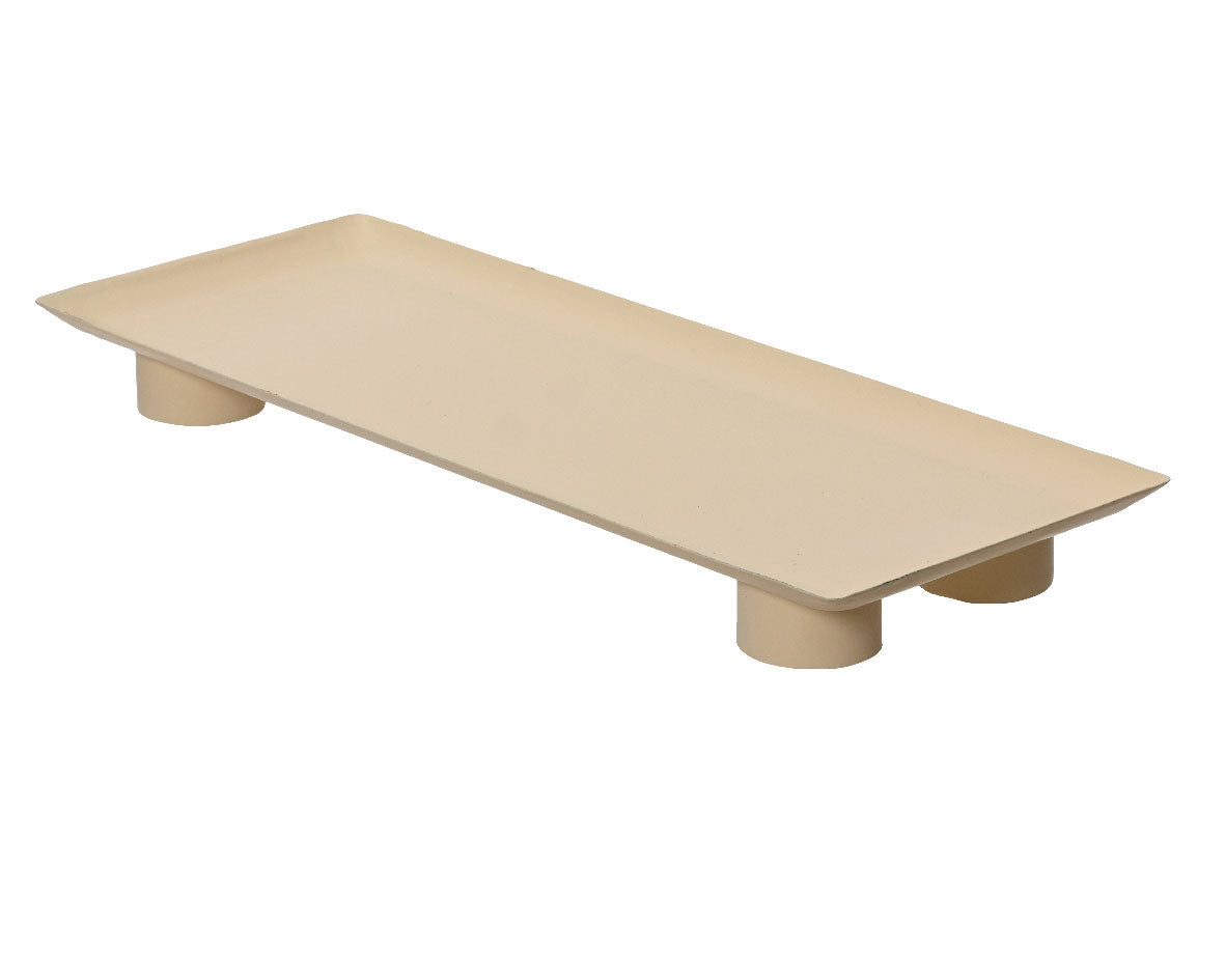 LS-LebenStil Küche & Haushalt Föhr Deko Tablett Beige 34x13cm