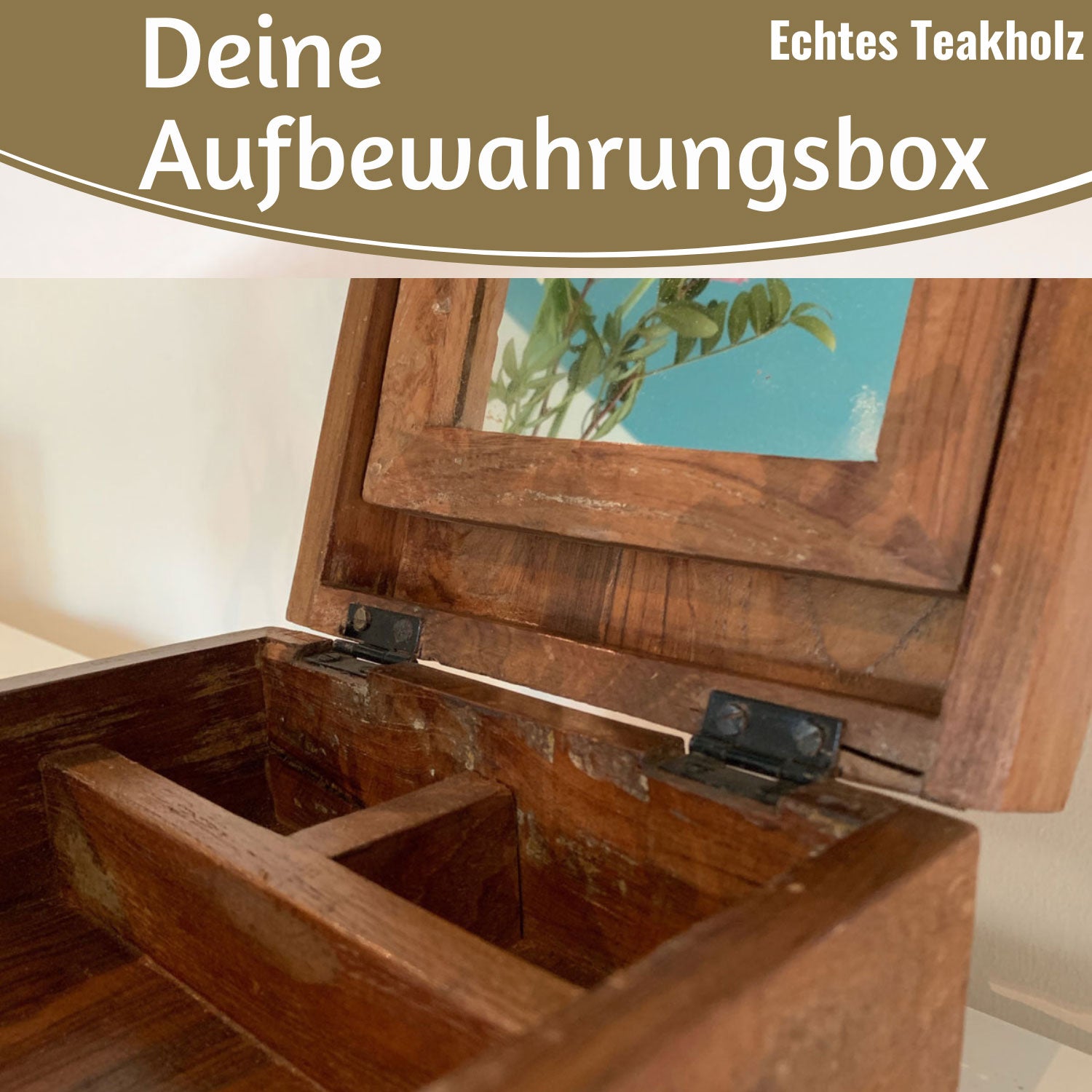 LS-LebenStil Barber Utensilienbox Teak 22cm Schmuckschatulle