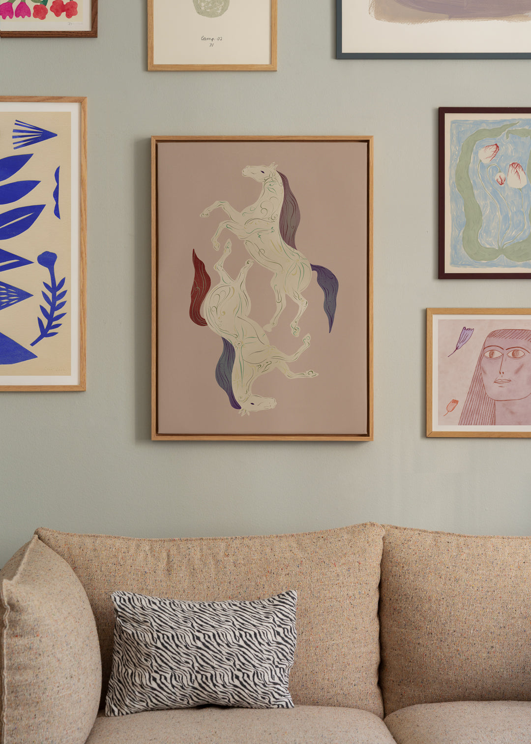 The Poster Club Art Prints Dance of the Soul Leinwand 30x40 cm blau