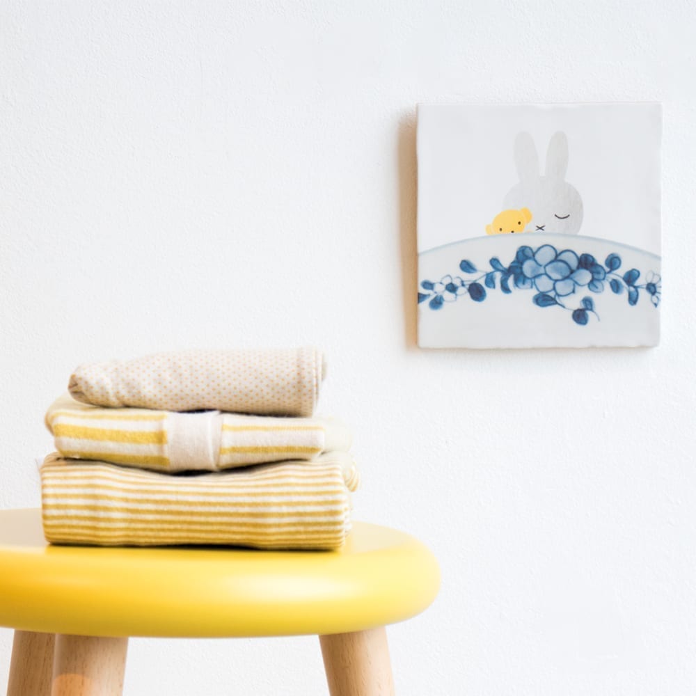 Storytiles Delft Blue nijntje gaat slapen Fliese 10x10 Baby
