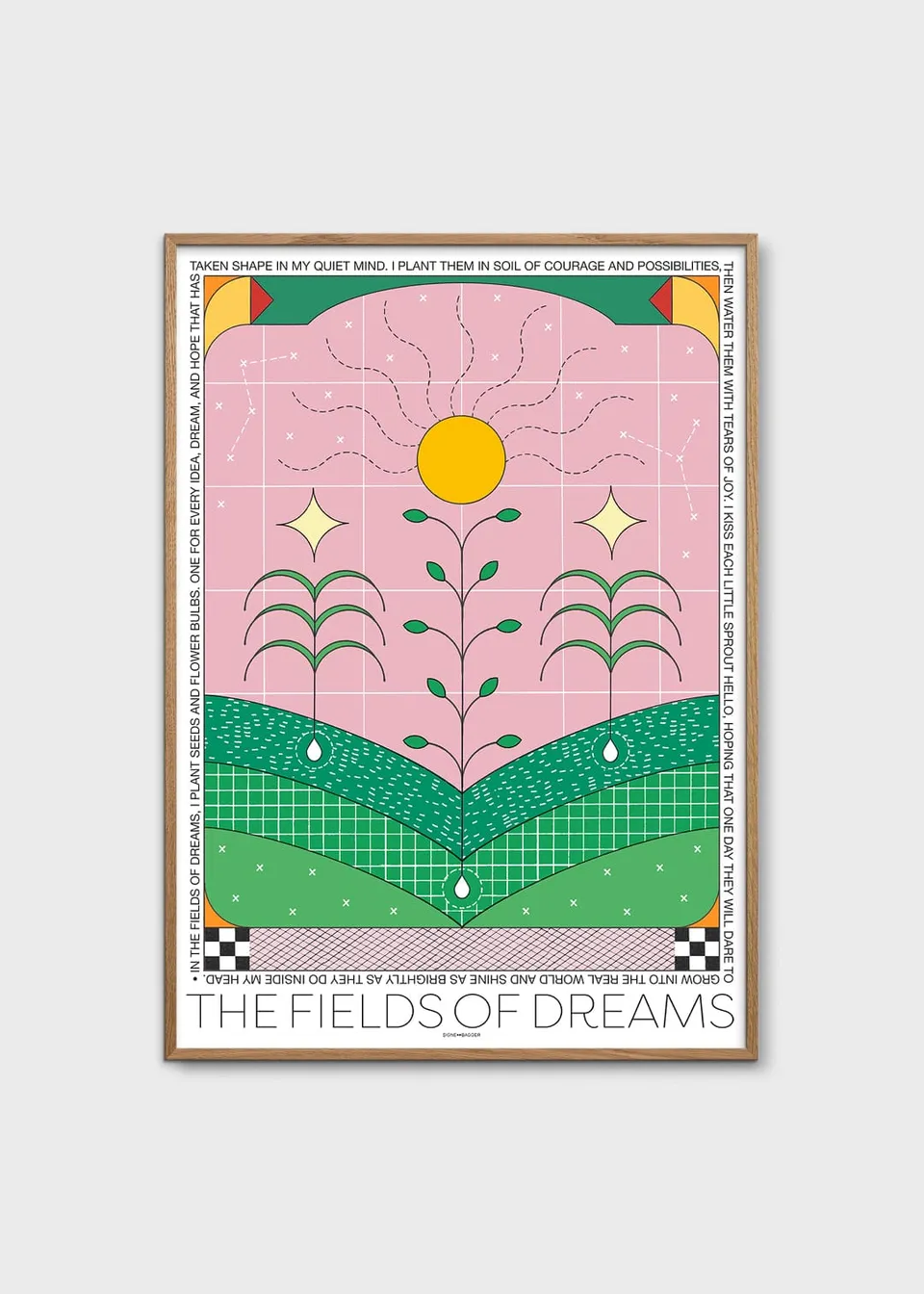 The Poster Club Art Prints The Fields of Dreams Poster 30x40 cm grün