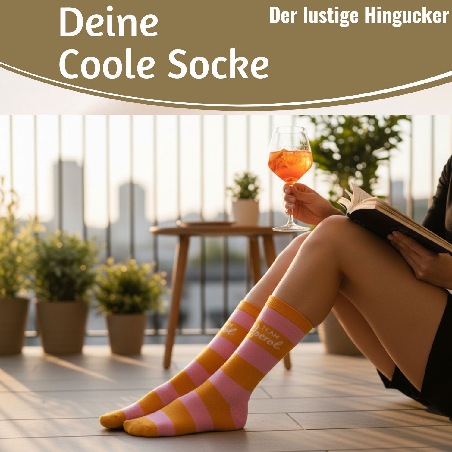 LS-LebenStil Team Aperol Socken Rosa Gr. 36-40 Damen