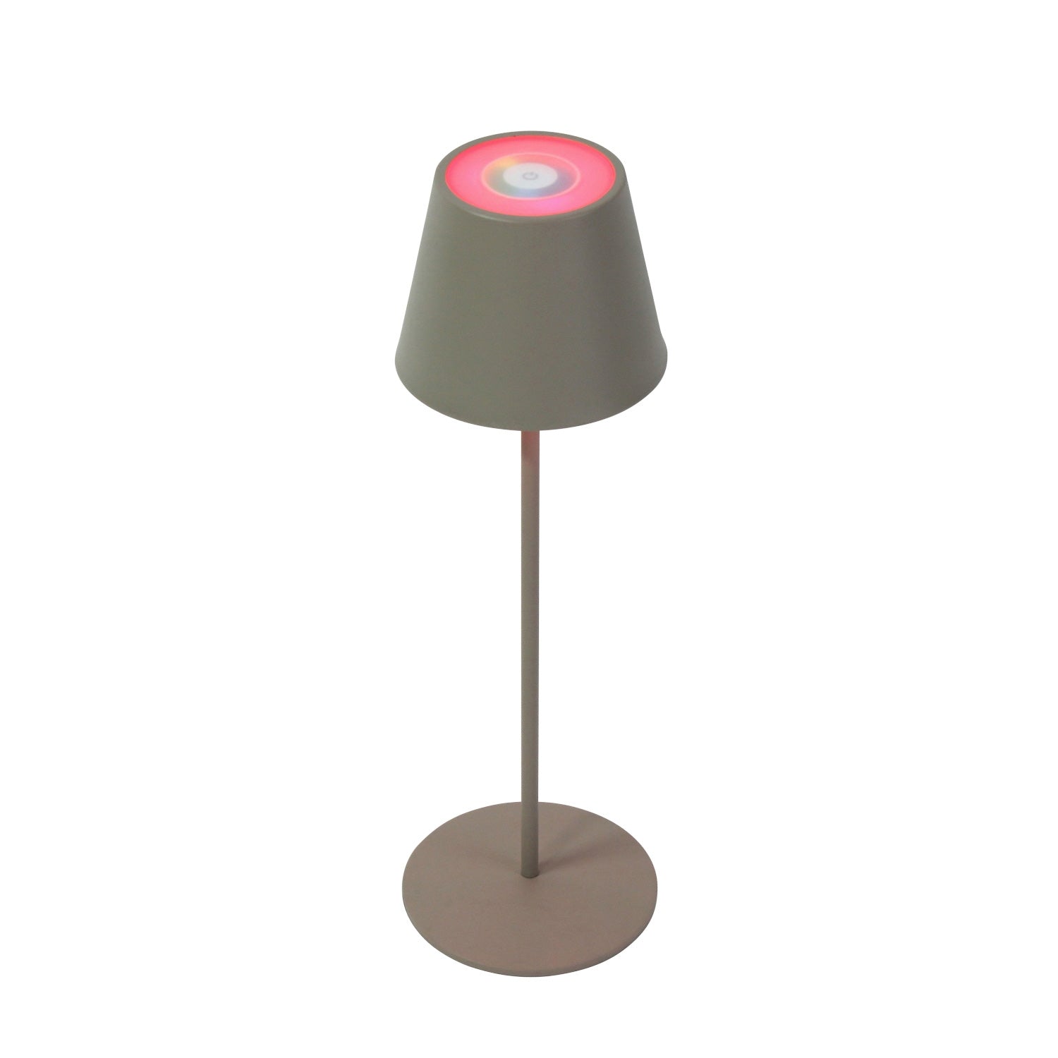 LS-LebenStil Ribe LED Tischlampe Taupe 38cm RGB Akku