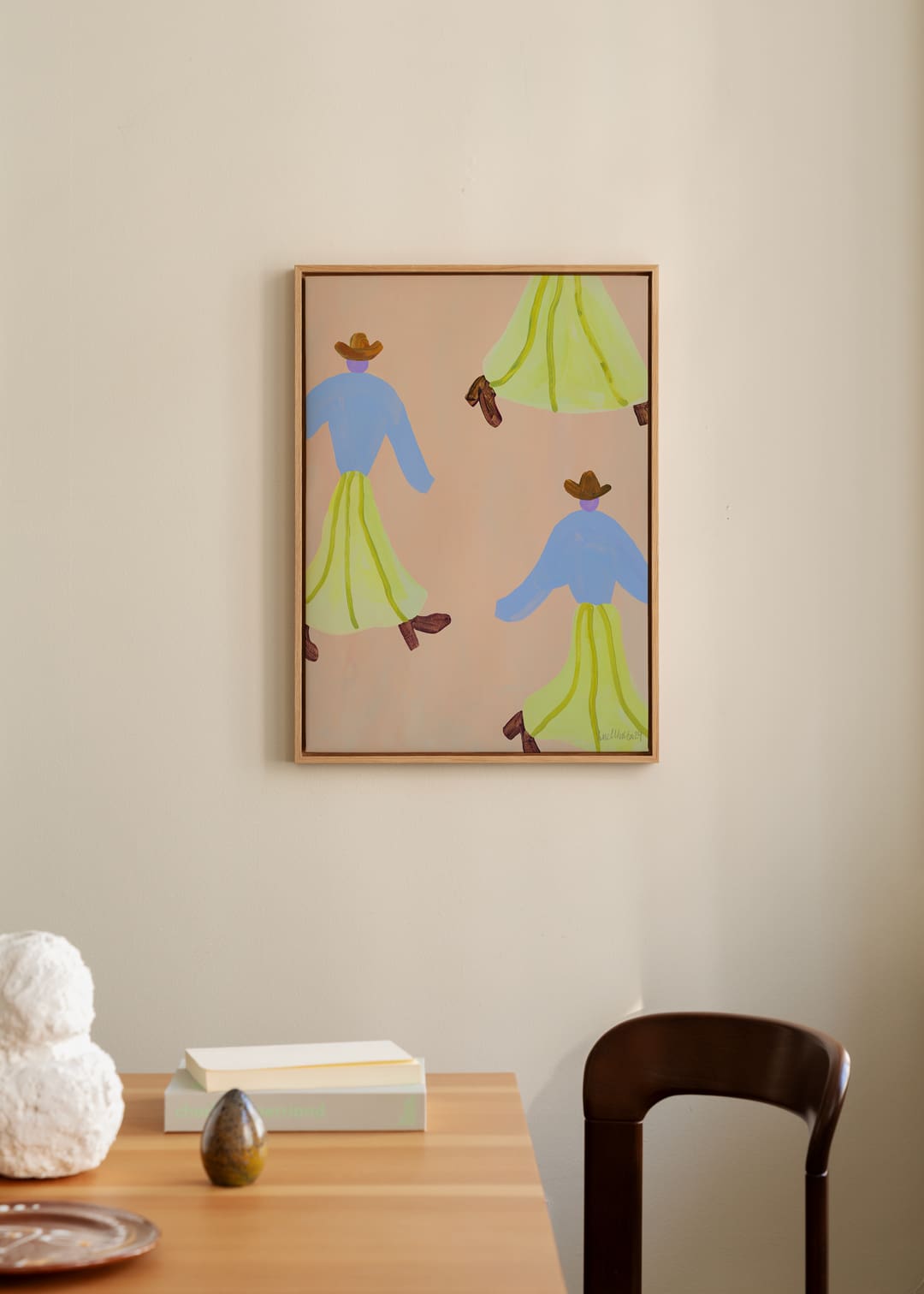The Poster Club Dancing Cowgirls Leinwand 50x70 cm hellblau