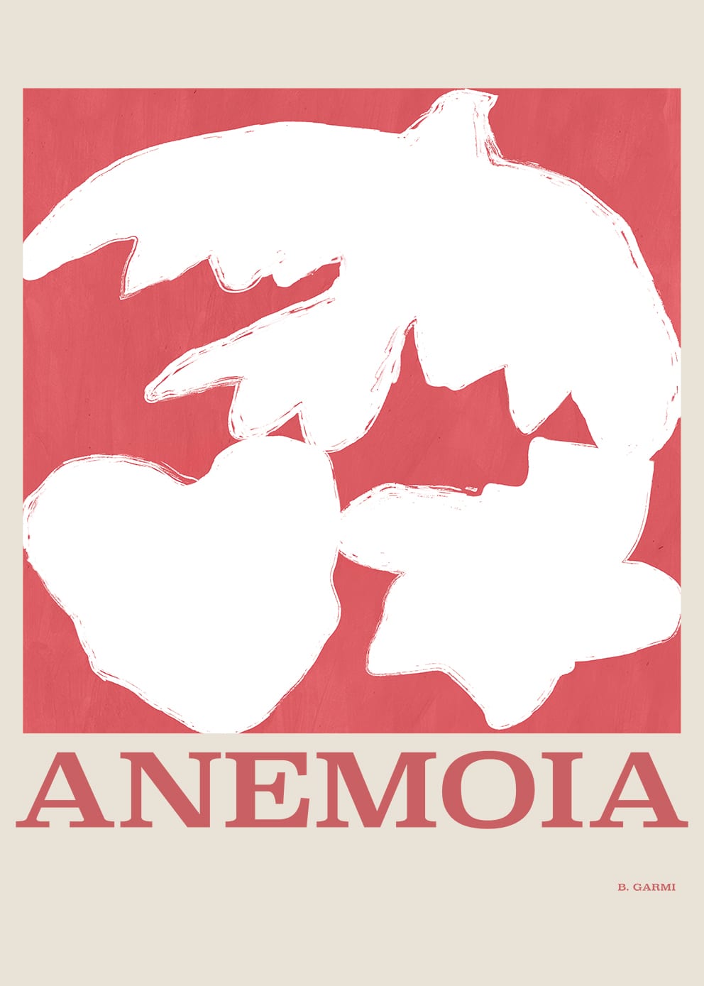 The Poster Club Anemoia Kunstdruck 50x70 cm Rot-Weiß