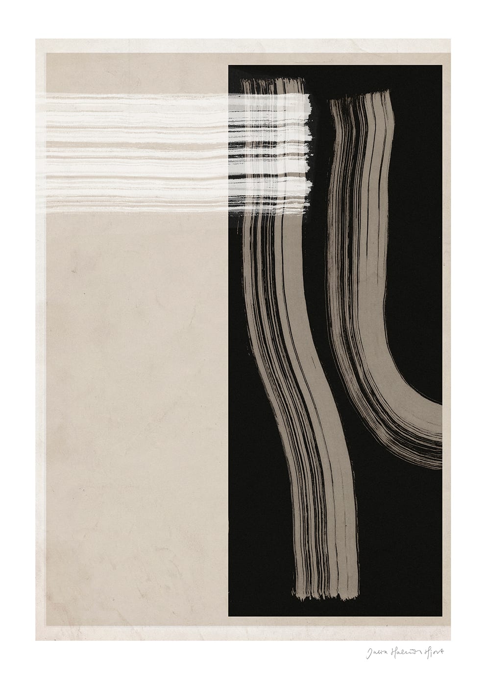 The Poster Club Paths Kunstdruck 50x70 cm beige