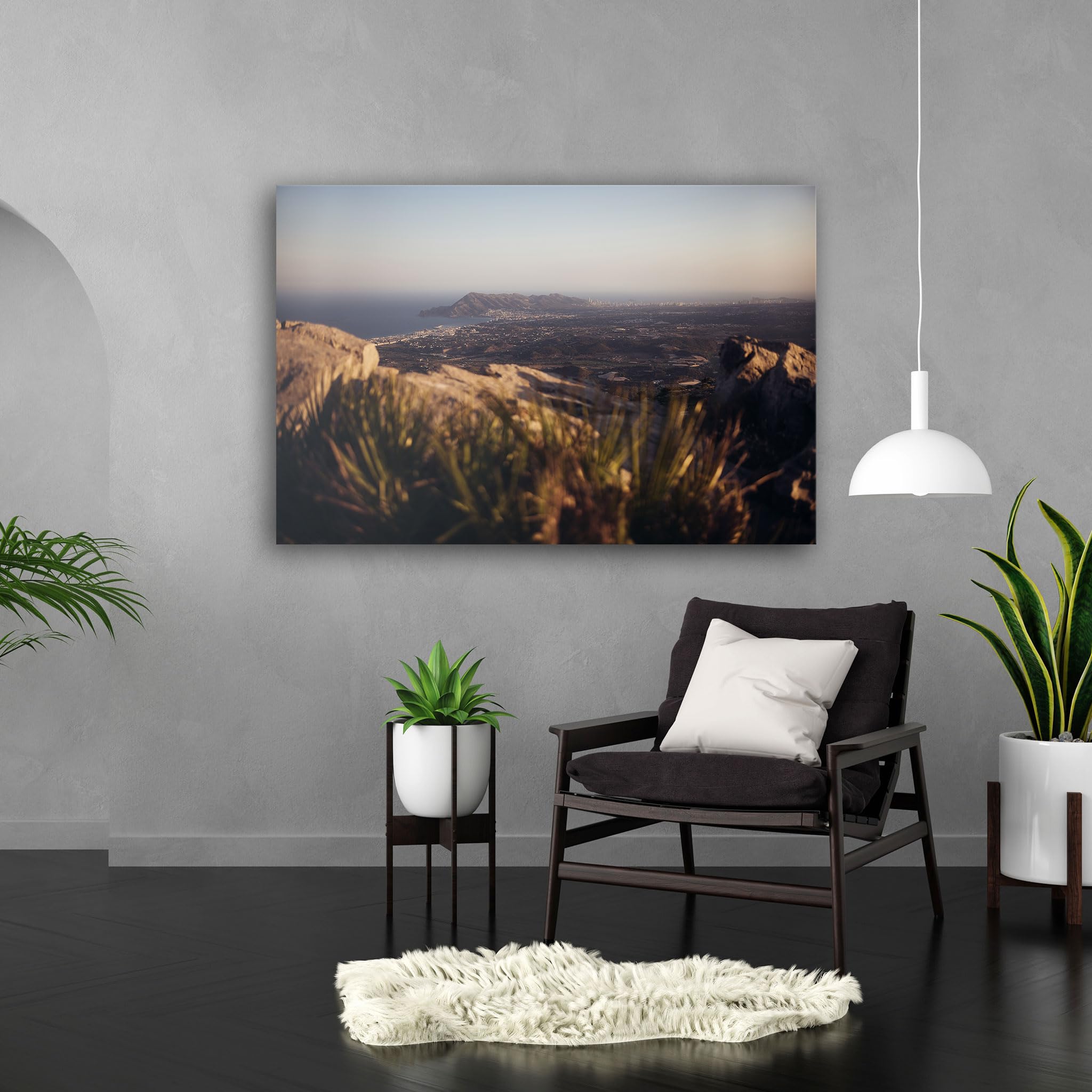 Hustling Sharks Wandbilder Küstenblick Abendlicht Leinwand 40x30