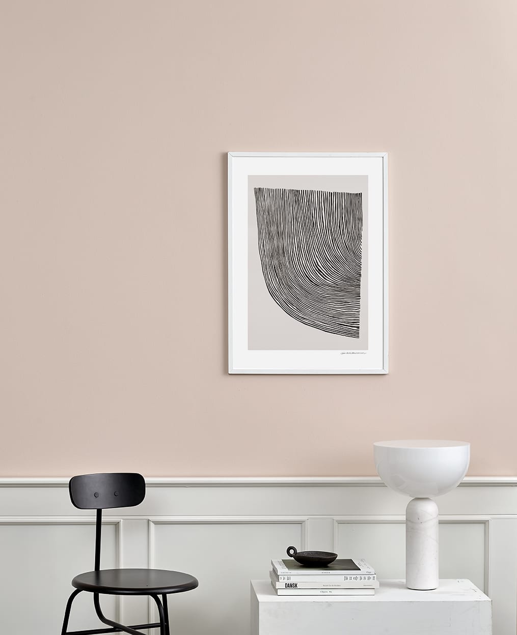 The Poster Club Curves Poster 30x40 cm schwarz grau