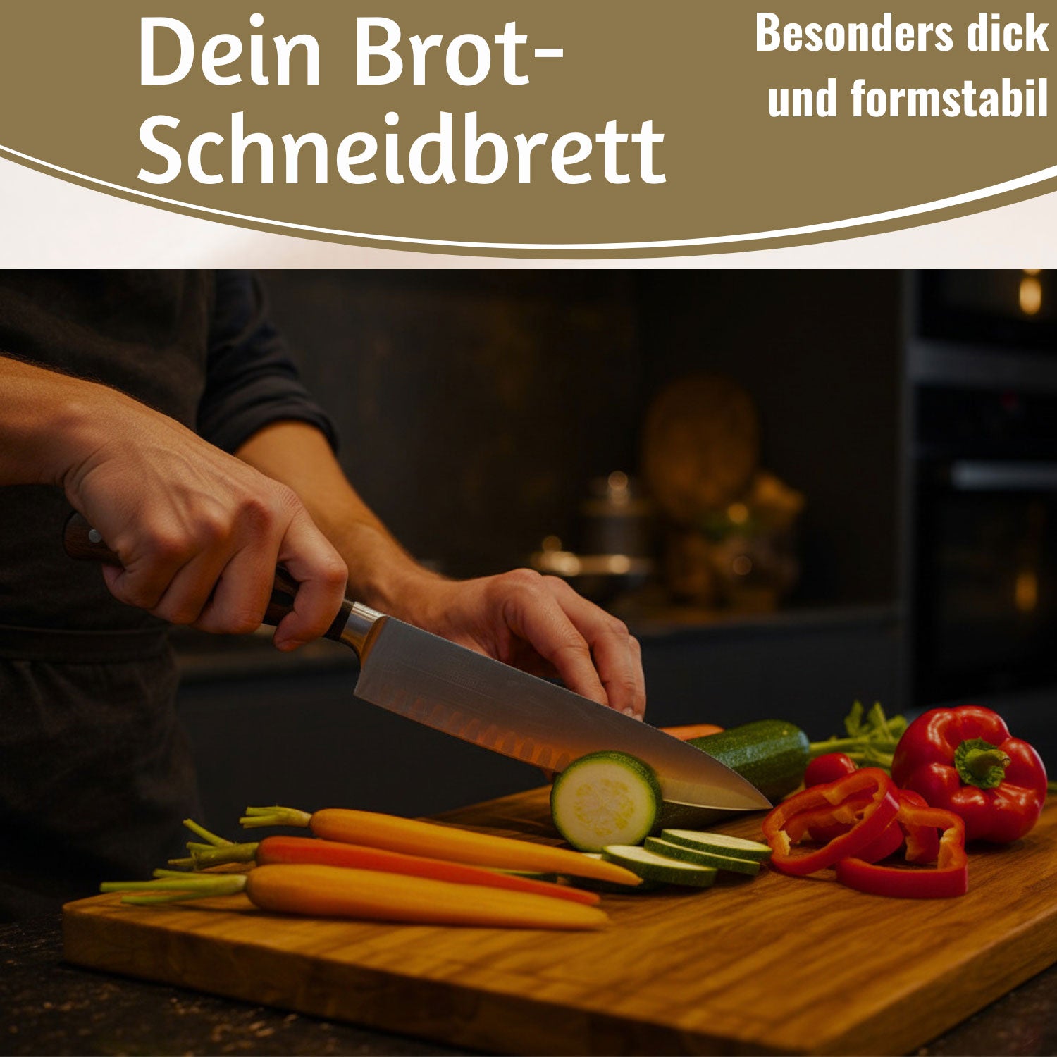 LS-LebenStil Küche & Haushalt Profi Schneidebrett Akazie 47x36cm