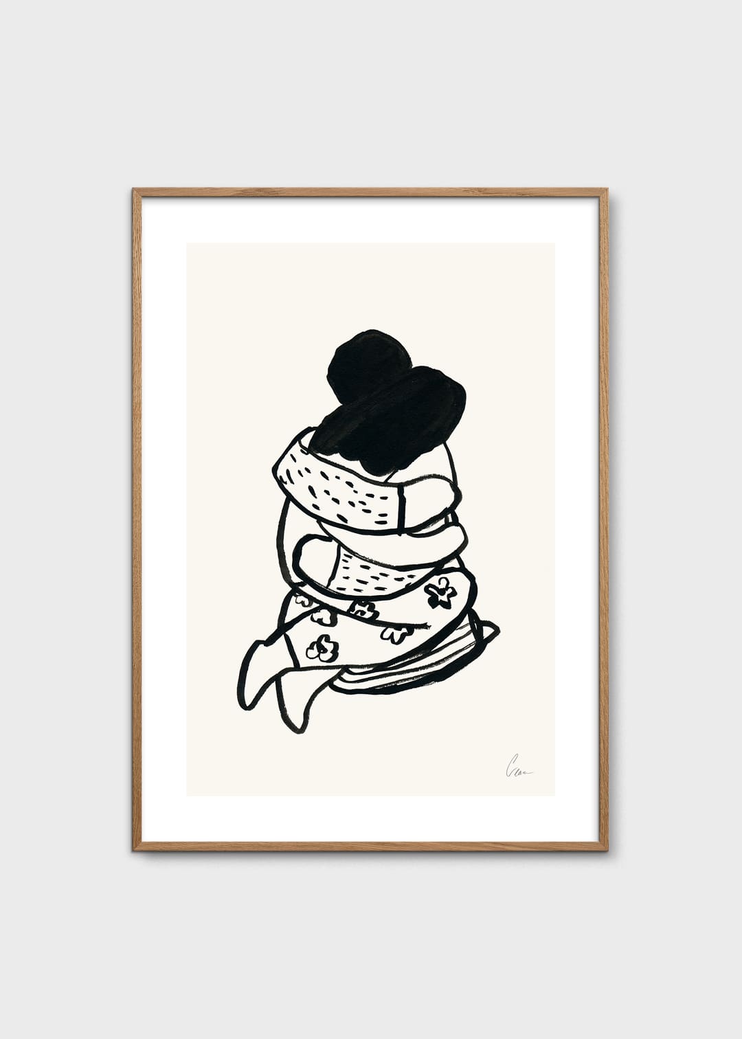 The Poster Club Art Prints Embrace Poster 30x40 schwarz-weiß