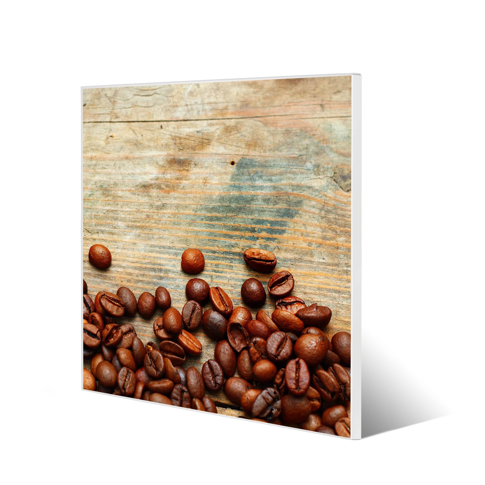 Banjado Magnettafel Kaffeebohnen Magnetwand 50x50cm Stahl weiß