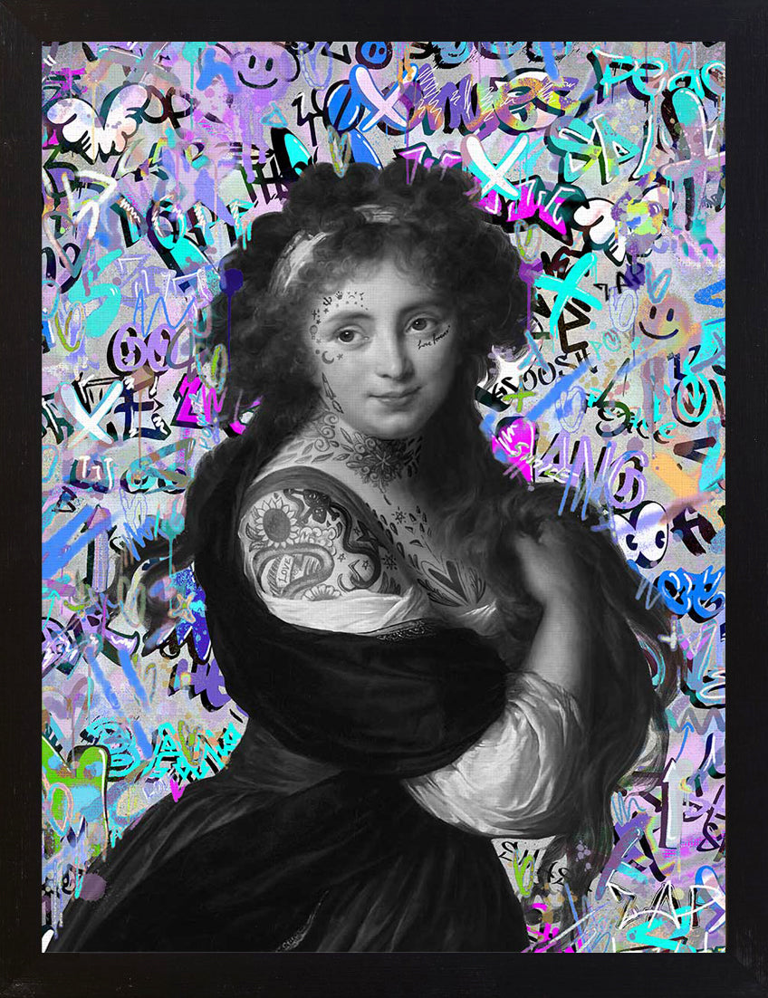 Mineheart Wall Art Pop Graffiti Lucia Poster 30x41cm