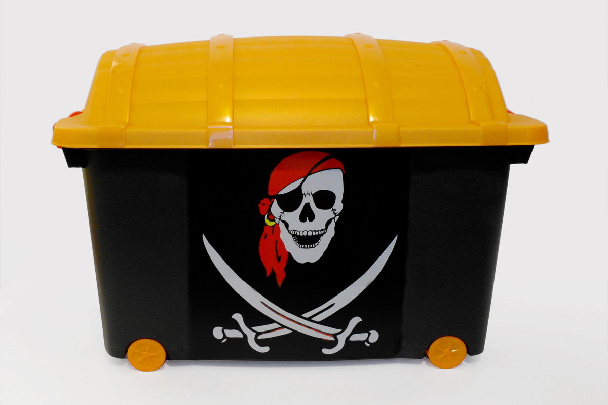 LS-LebenStil Möbel & Wohnen XL Piraten-Kiste Spielzeugkiste 60x40cm