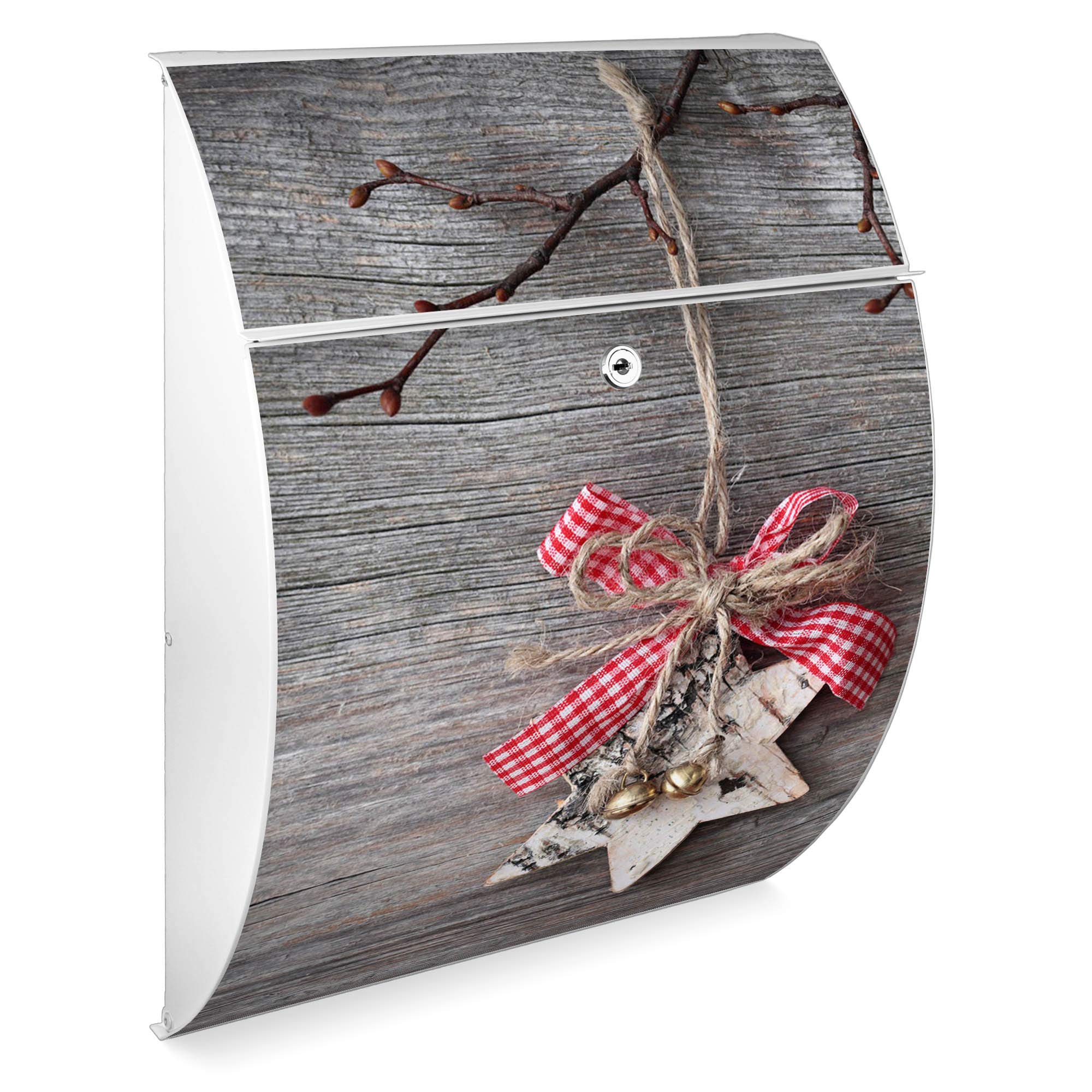 Banjado Riviera Briefkasten Anthrazit Weihnachtsstern A4