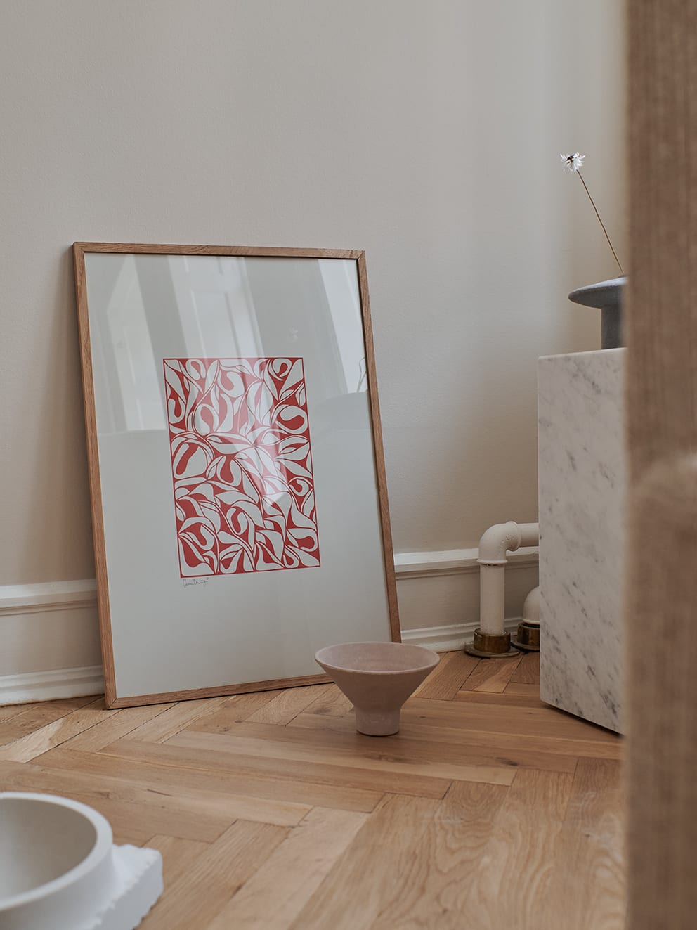 The Poster Club Oyster No. 01 Kunstdruck 30x40 beige