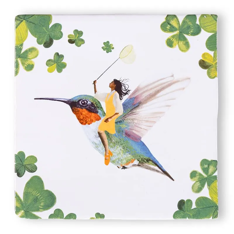 Storytiles Delft Blue Geluksvogel Fliese Glück 13x13 cm