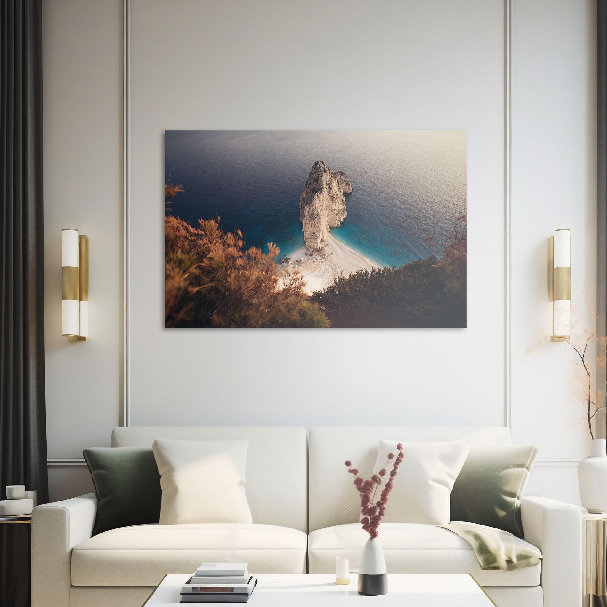Hustling Sharks Wandbilder Felsformation im Meer Wandbild 40x30 cm Meer
