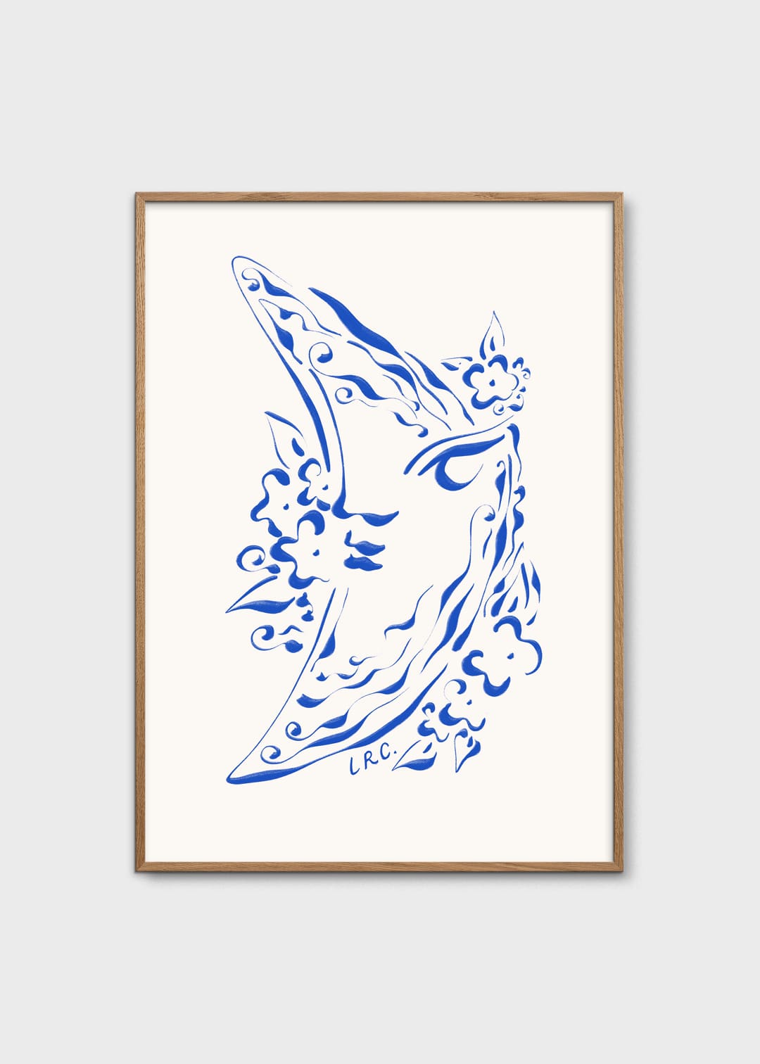 The Poster Club Dreaming Moon Poster 30x40 cm blau