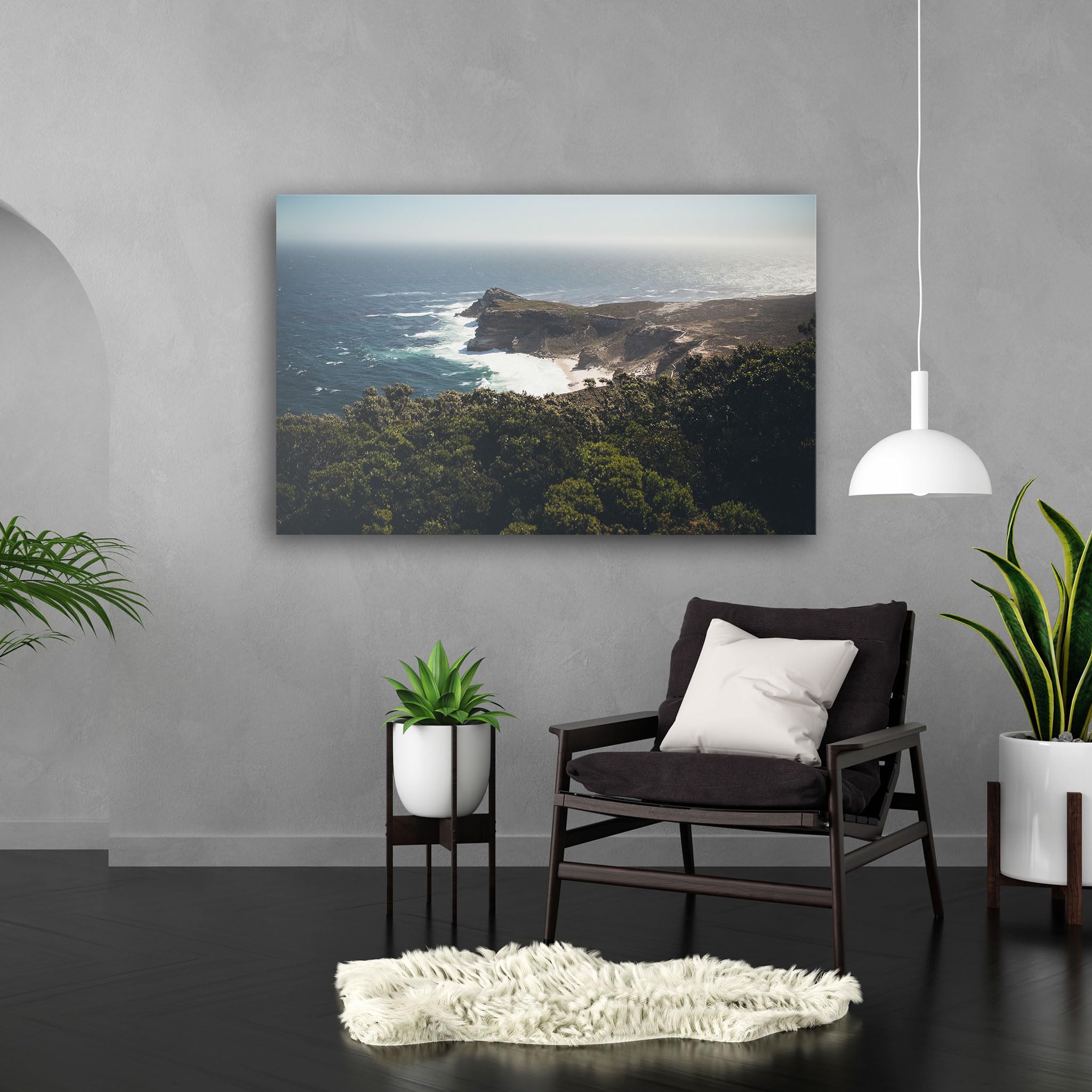 Hustling Sharks Wandbilder Bucht Leinwand 70x105 cm klarer Himmel