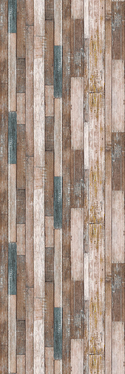 Mineheart Wallpaper Rustic Wood Panel Tapete Grau-Blau