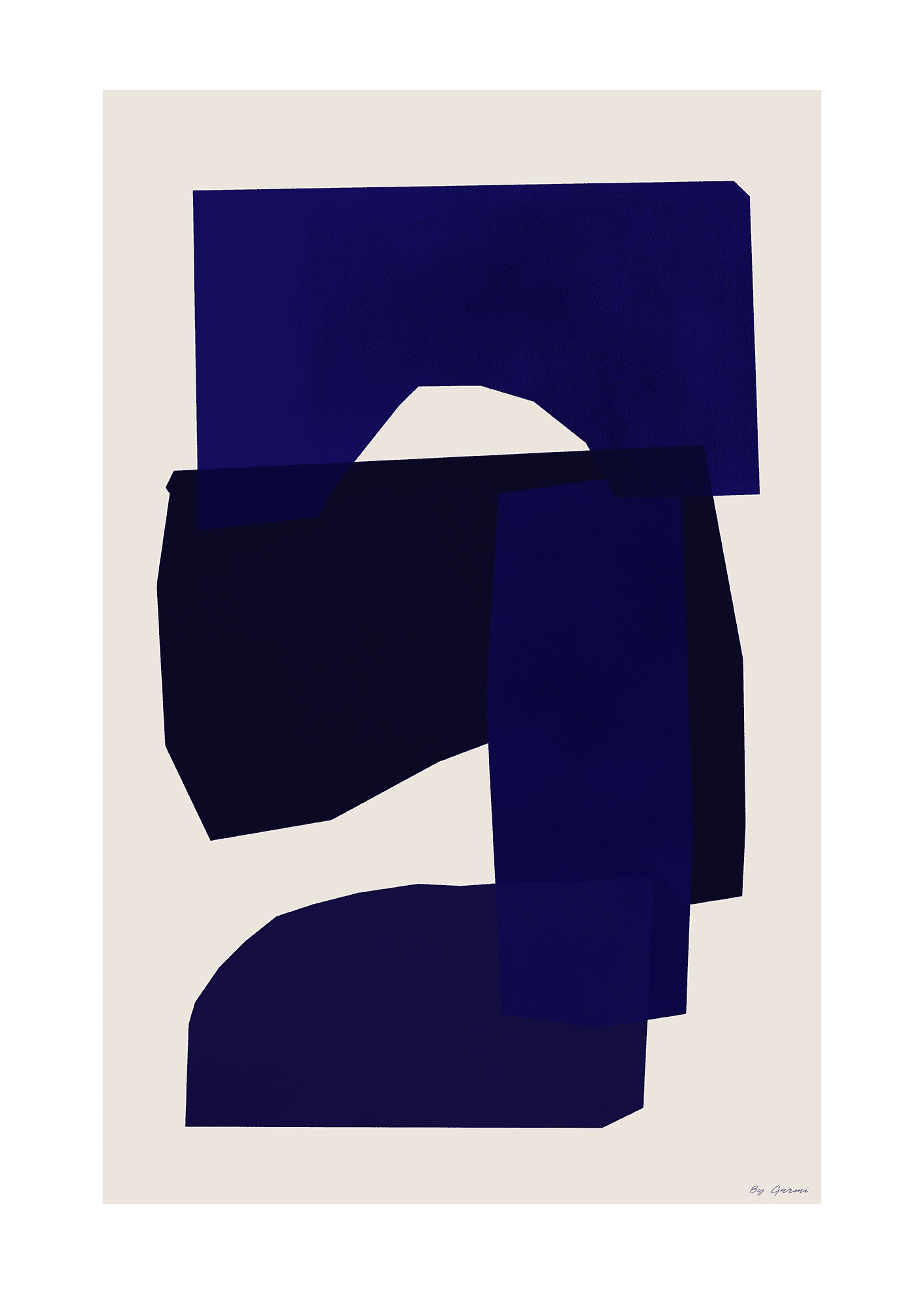 The Poster Club Shade Kunstdruck 30x40 cm abstrakt beige