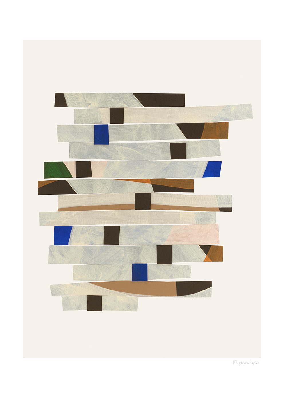 The Poster Club Art Prints Cut up Stripes Poster 30x40 cm abstrakt