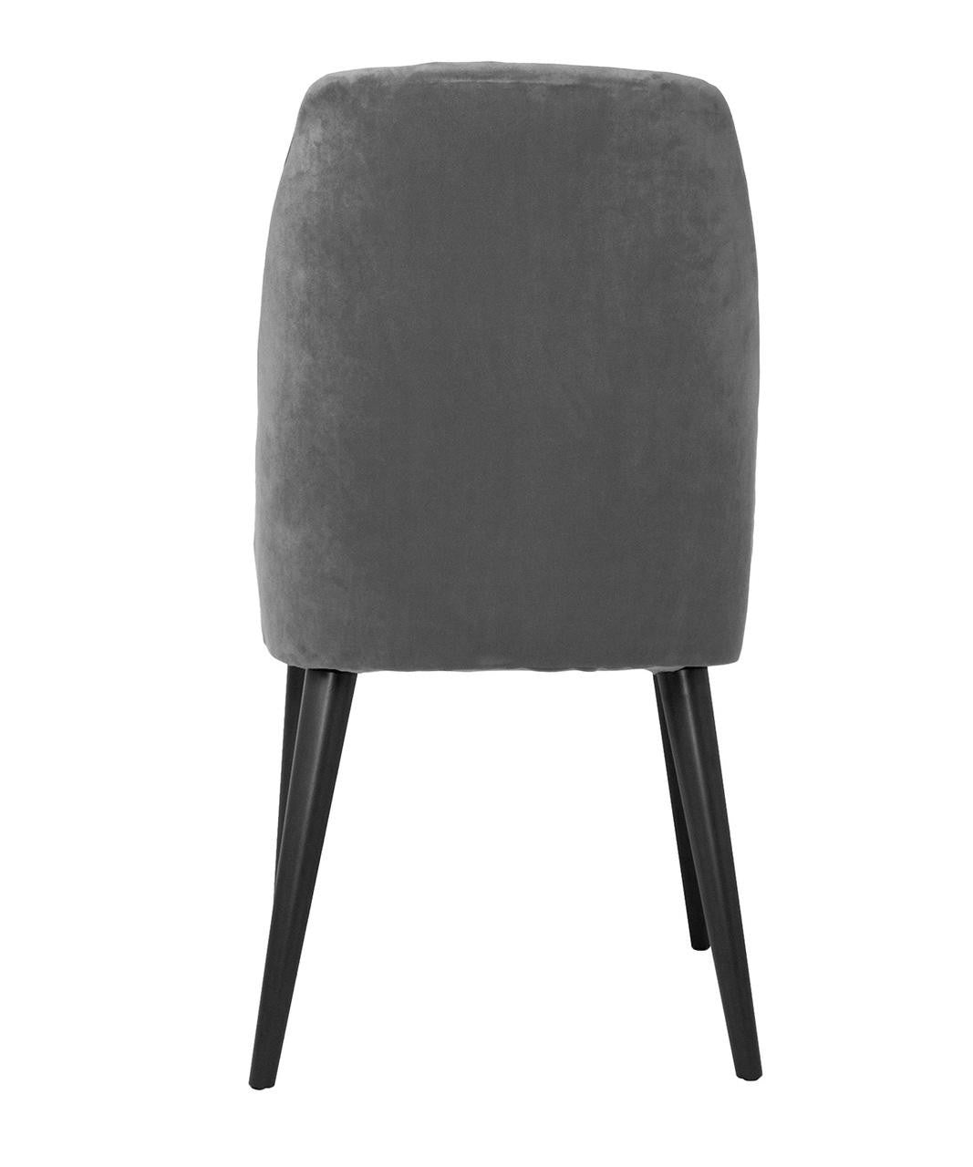 Mineheart Furniture Grey Ella Chair Stuhl Grau Samt 51x91 cm