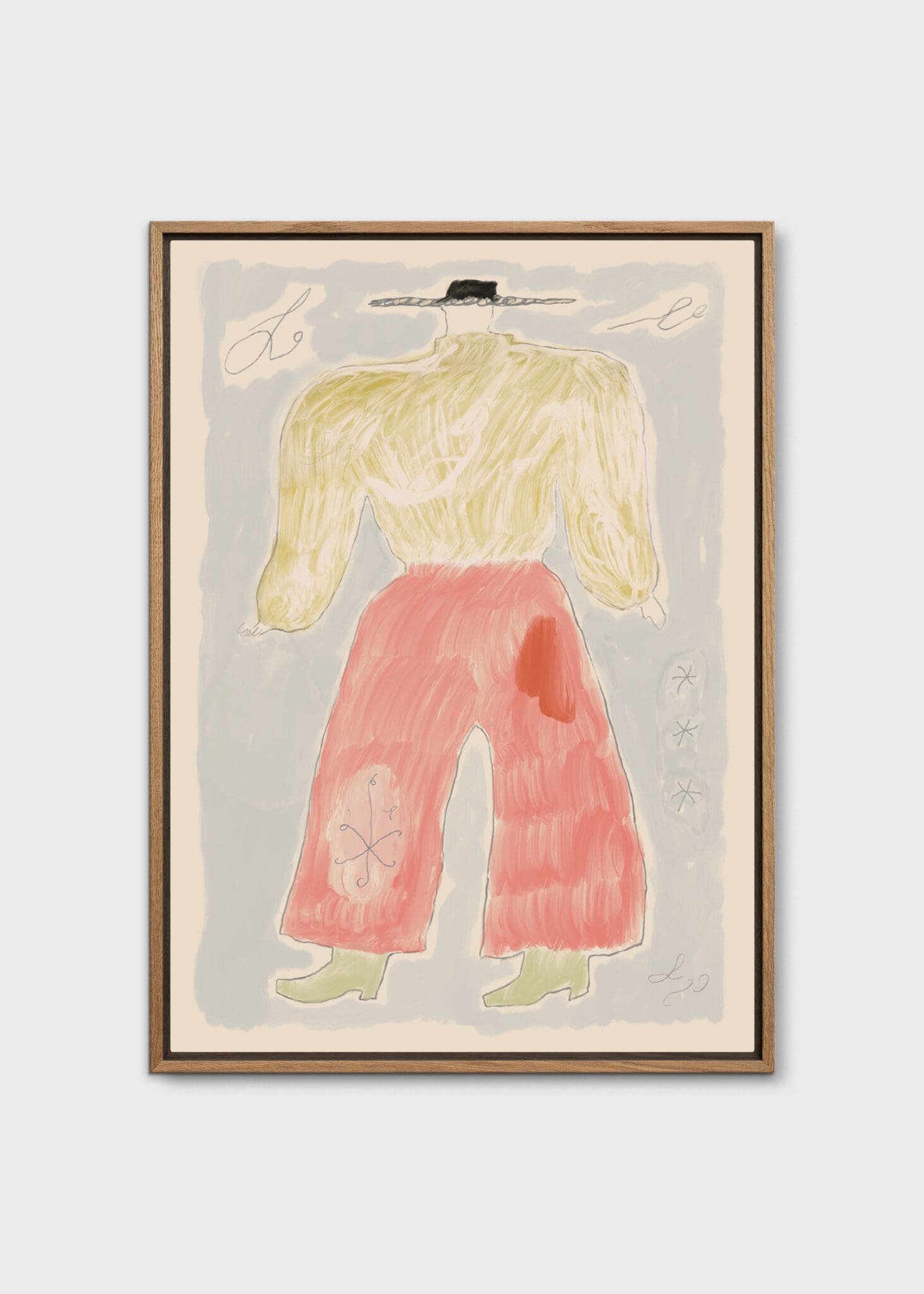 The Poster Club Sam Peach Canvas 30x40 bunte Formen