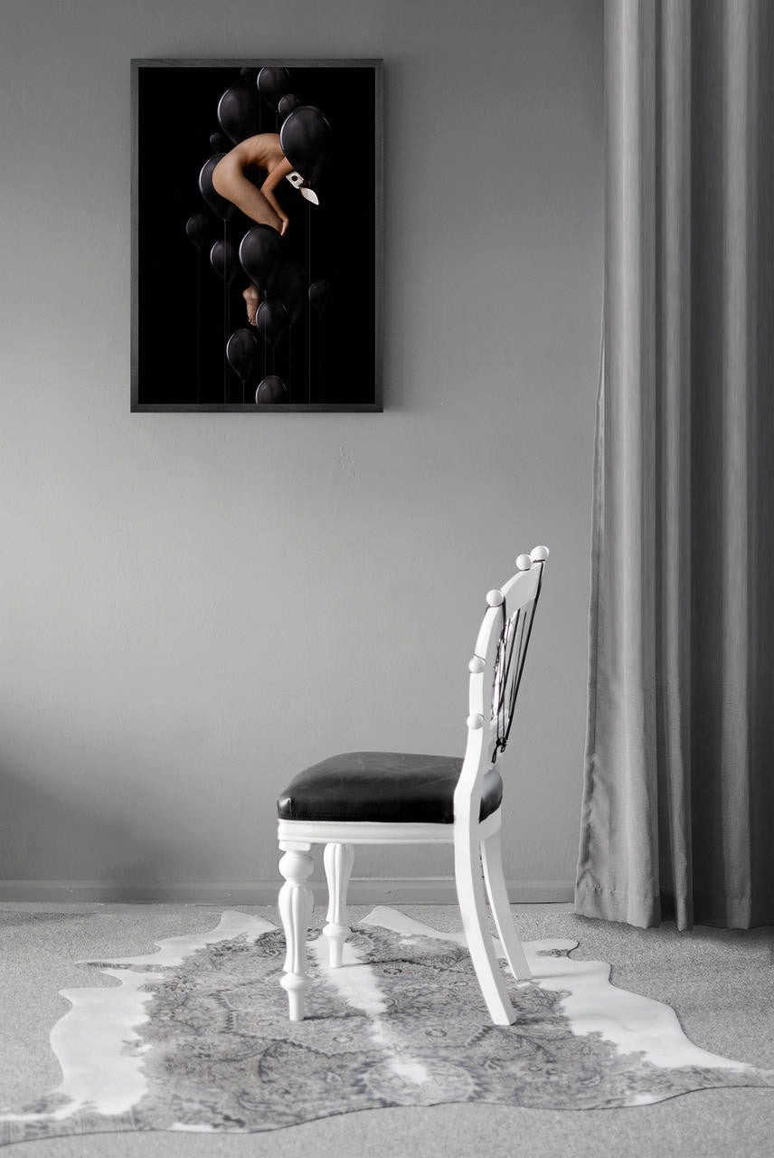 Mineheart Wall Art Nightmare 2 Leinwandbild Schwarz Surreal Figur
