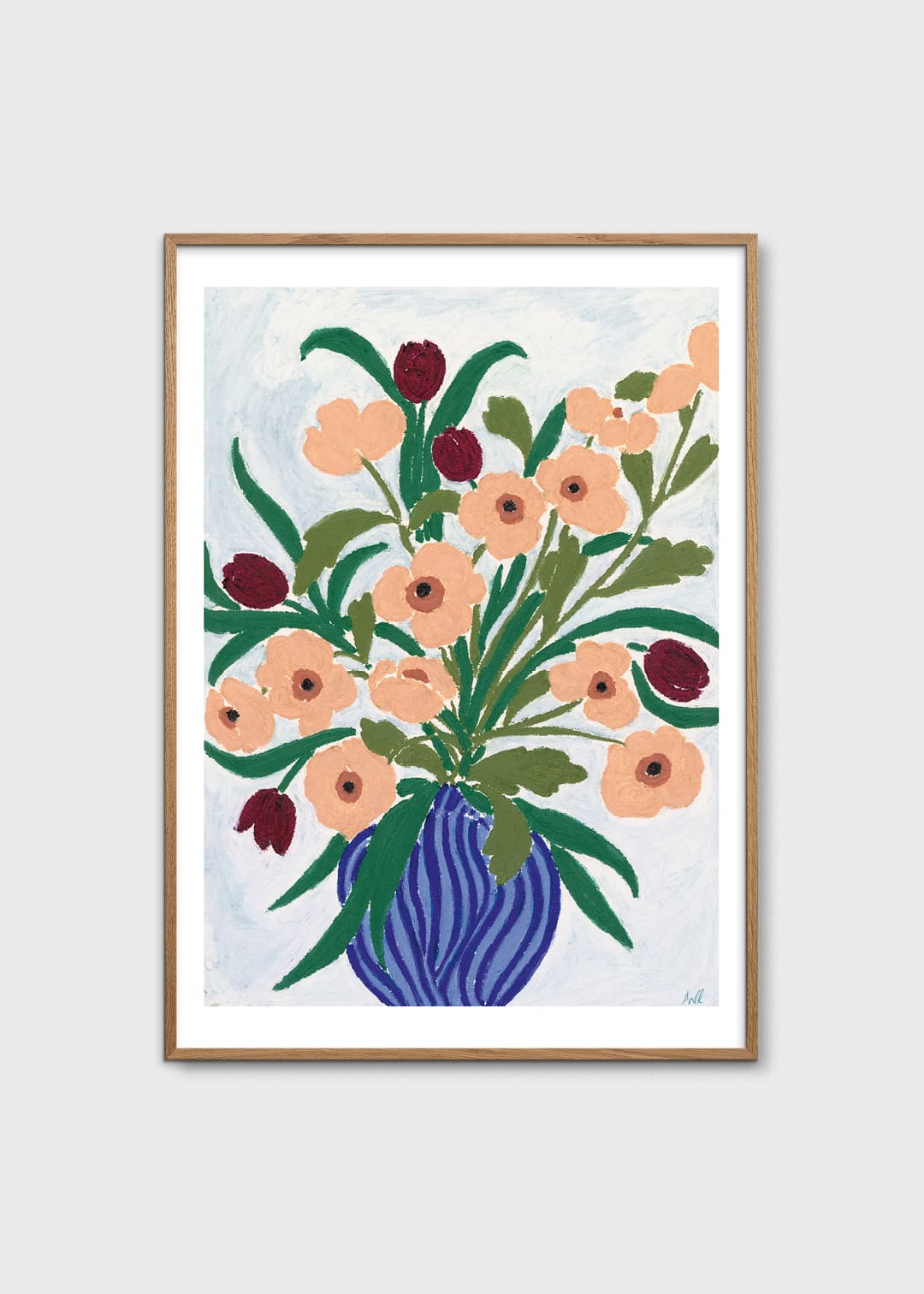 The Poster Club Cerulean Still Life Poster 30x40 blau