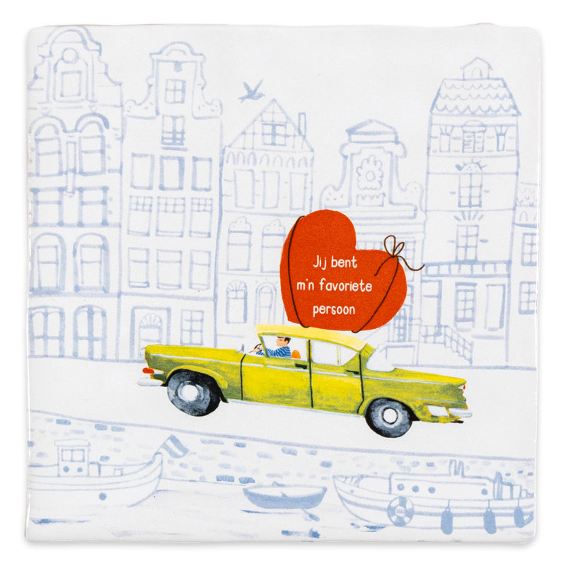 Storytiles Delft Blue Love is on the way Wandfliese S 10x10 cm