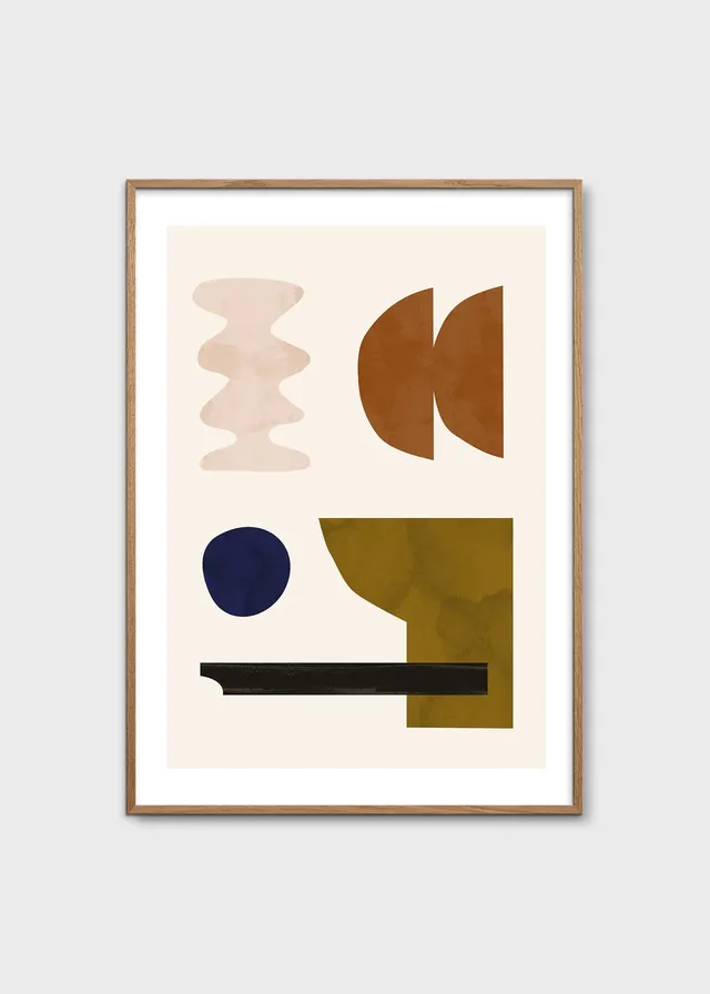 The Poster Club Art Prints Shapescape 09 Poster 30x40 beige