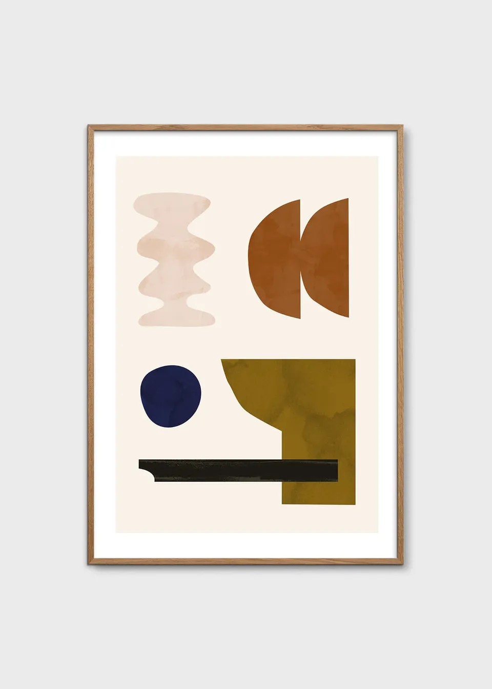 The Poster Club Art Prints Shapescape 09 Poster 30x40 beige