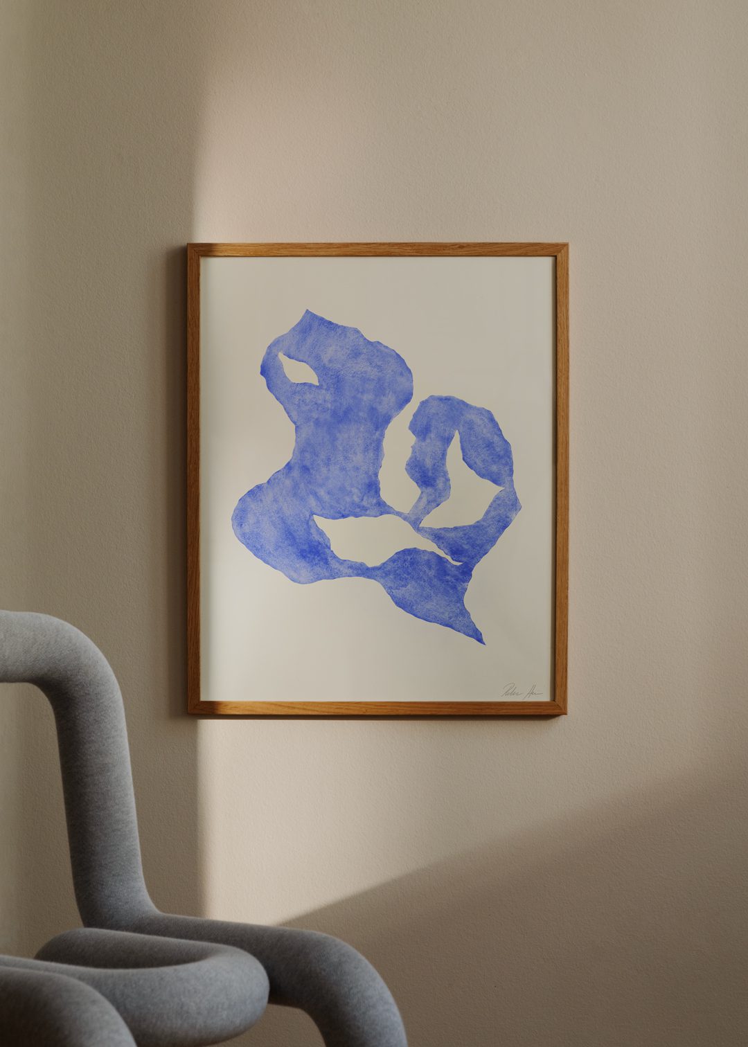 The Poster Club Art Prints Shadow no.06 Poster 30x40 blau