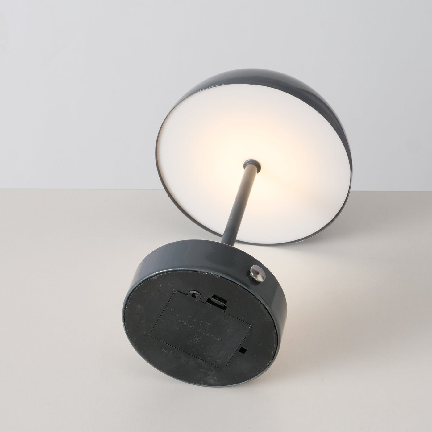 LS-LebenStil LED Tischlampe Grau 25cm Touch Dimmbar