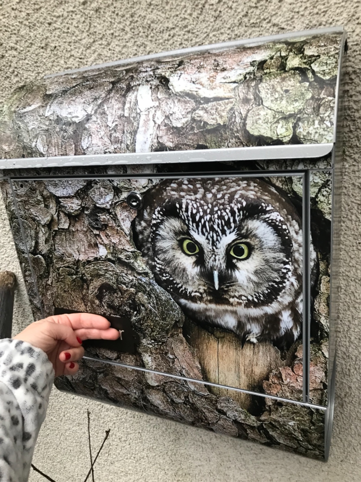 Banjado Briefkasten Eichhörnchen Schwarz Zeitungsfach A4 Stahl