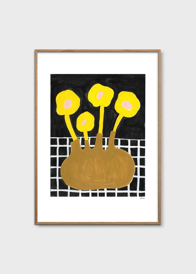 The Poster Club Flowers In Brown Vase Poster 30x40 cm Blumen