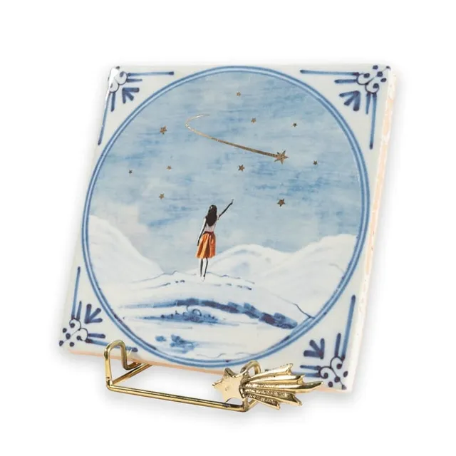 StoryTiles Golden Holdie Shooting Star Fliesenhalter Gold