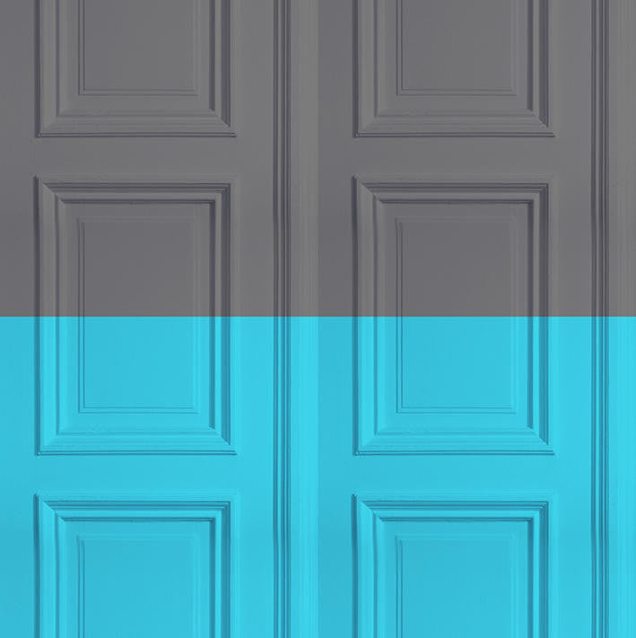 Mineheart Wallpaper Grey Turquoise Panelling Tapete Vlies