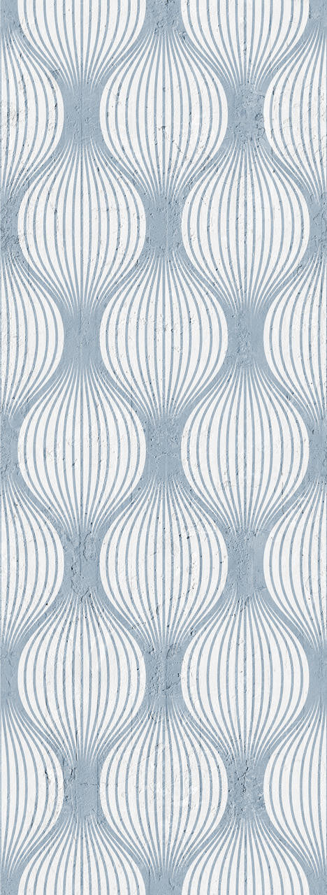 Mineheart Navy Geometric Bulbs Tapete Blau A3 Muster