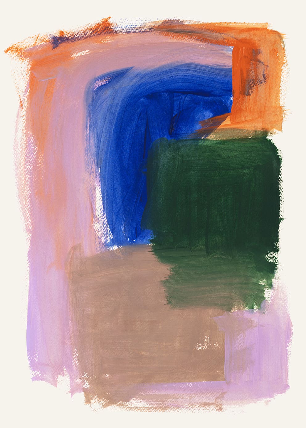 The Poster Club Improvise Leinwandbild 30x40 cm blau