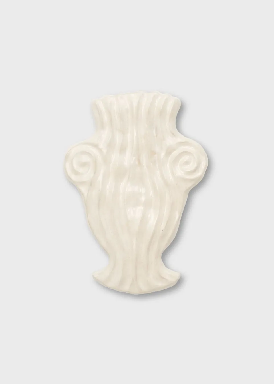 The Poster Club Euterpe Vase Wandrelief 28x20 cm antikweiß