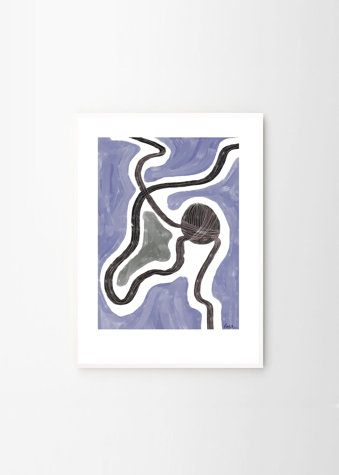 The Poster Club Knit Kunstdruck 30x40 cm grau lila