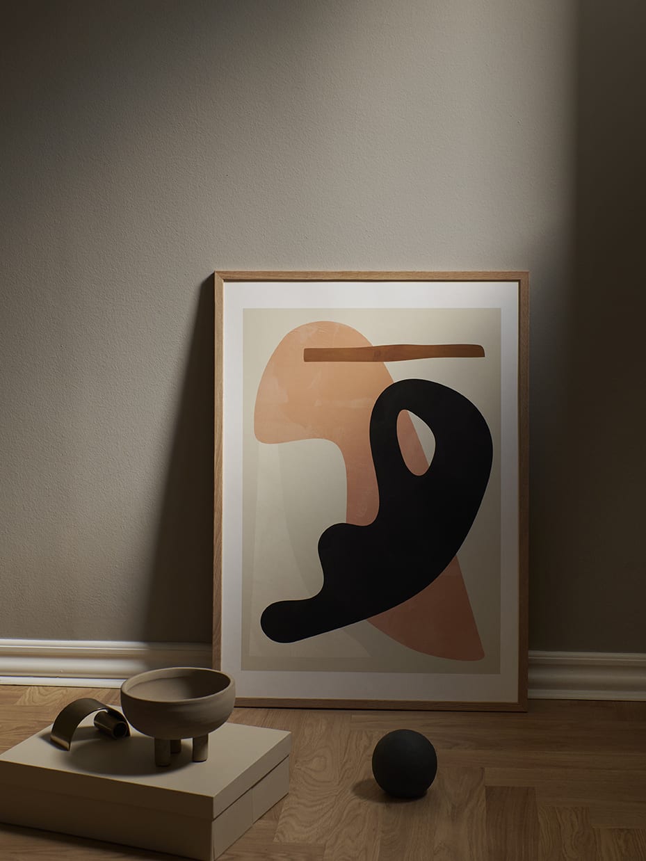The Poster Club Art Prints Sculptural 03 Poster 30x40 beige