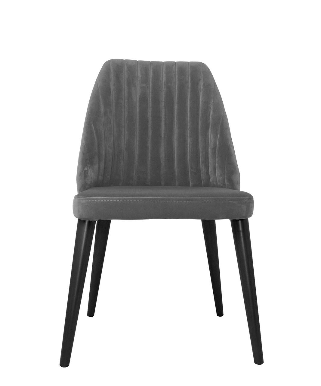 Mineheart Furniture Grey Ella Chair Stuhl Grau Samt 51x91 cm
