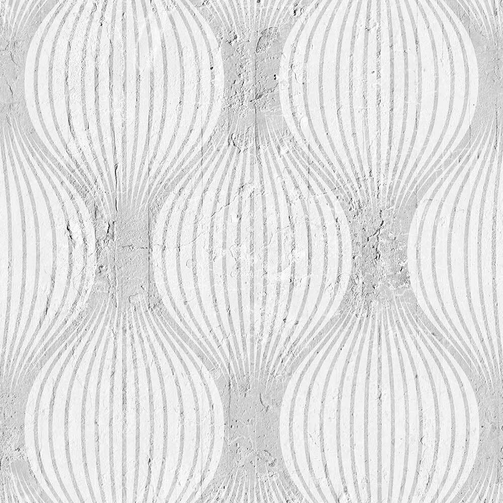 Mineheart Wallpaper Geometric Bulbs Tapete Grau A3