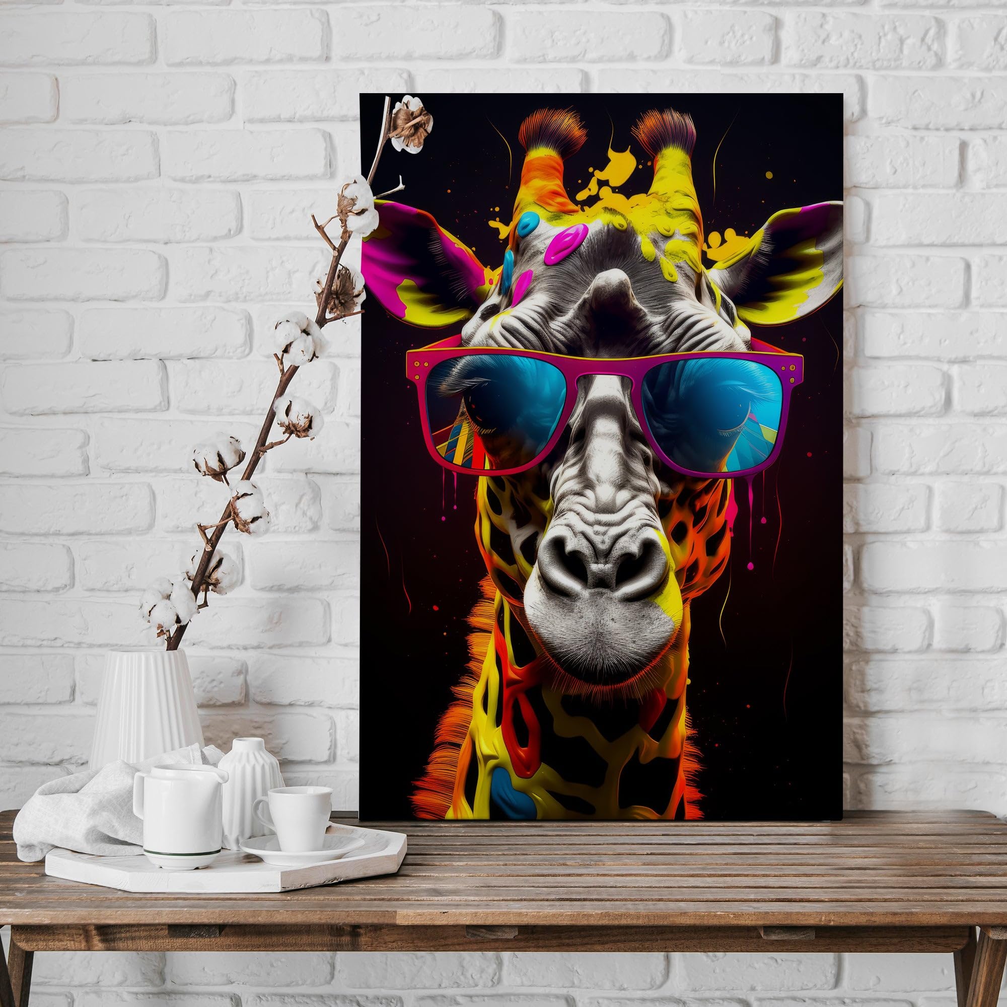 Hustling Sharks Wandbilder Giraffe Cool Wandbild 30x45 cm